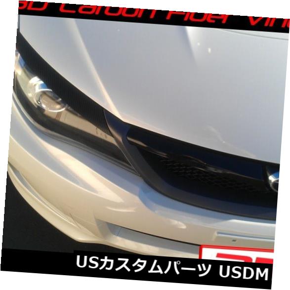 アイライン 08-14 WRX STIアイリッド3DカーボンファイバービニールオーバーレイデカールラップJDMヘッドライト 08-14 WRX STI Eye Lids 3D Carbon Fiber Vinyl Overlays Decal Wrap JDM Head Light 【並行輸入品】