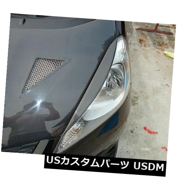 アイライン 2009-2012ホンダジャズフィットJDM 2012の炭素繊維ヘッドライト眉毛まぶた Carbon Fiber Headlight Eyebrows Eyelids for 2009-2012 Honda Jazz Fit JDM 2012 【並行輸入品】