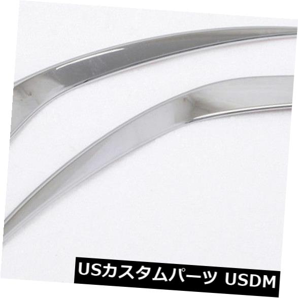 アイライン 三菱アウトランダー2013 2014用クロームフロントヘッドライトアイブロウまぶたトリム Chrome Front Headlight Eyebrow Eyelid Trim For Mitsubishi Outlander 2013 2014 【並行輸入品】