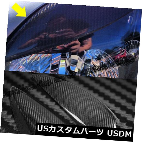 アイライン スバルインプレッサWRX STi 2002-2003カーボンファイバーまぶた眉毛ヘッドライトトリム用 For Subaru Impreza WRX STi 2002-2003 Carbon Fiber Eyelid Eyebrows Headlight Trim 【並行輸入品】