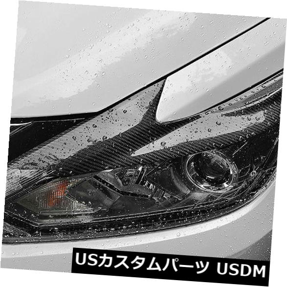 アイライン カーボン繊維のヘッドライトは日産アルティマ16-18 SRのためのランプの眉毛のまぶたを飾ります Carbon fiber Head Lights Lamp Eyebrow Eyelid Garnish For Nissan Altima 16-18 SR 【並行輸入品】