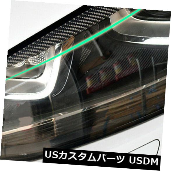 アイライン VWゴルフ7 GTI GTD R MK7 13-17カーボンファイバーヘッドライトアイブロウまぶたカバー？ For VW Golf 7 GTI GTD R MK7 13-17 Carbon Fiber Headlight Eyebrow Eyelids Cover ? 【並行輸入品】