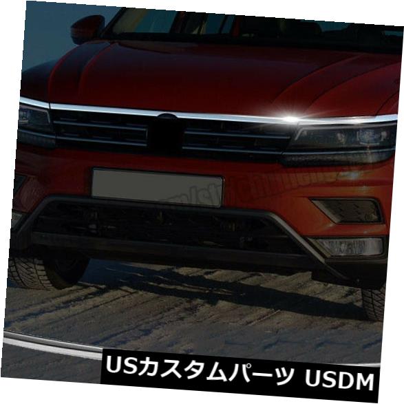 アイライン フォルクスワーゲンティグアンMK2 2017-2019のまぶたトリム付き3ピースフロントエンジンフードリップ 3pcs Front Engine Hood Lip With Eyelid Trim For Volkswagen Tiguan MK2 2017-2019 【並行輸入品】