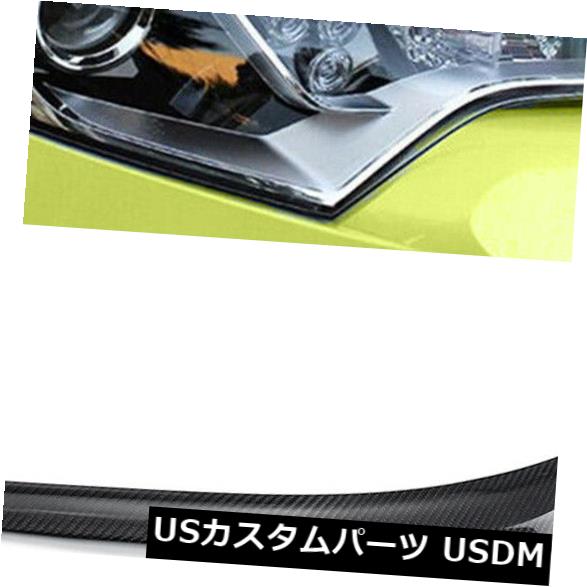 アイライン トヨタC-HR 2016-18用2PCSカーボンファイバーヘッドライト眉毛まぶたカバートリム 2PCS Carbon Fiber Headlight Eyebrows Eyelids Cover Trim For Toyota C-HR 2016-18 【並行輸入品】