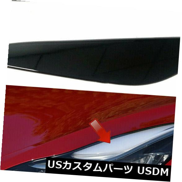 アイライン テスラモデル3 2017-20 #K用グロスブラックフロントヘッドライトランプまぶたトリムカバー Gloss Black Front Head Light Lamp Eyelid Trim Cover For Tesla Model 3 2017-20 #K 【並行輸入品】
