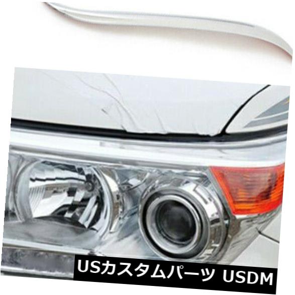 アイライン トヨタLC200 FJ200 2012-2015のためのクロム前部フォグランプランプのまぶたカバートリム Chrome Front Fog Light Lamp Eyelids Cover Trim For Toyota LC200 FJ200 2012-2015 【並行輸入品】