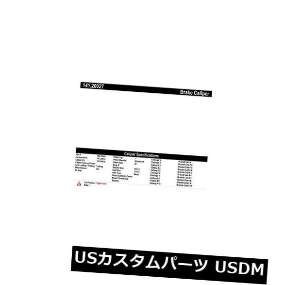 ブレーキキャリパー 中心の部品141.20027のハードウェアが付いている前部右の再建されたブレーキキャリパー Centric Parts 141.20027 Front Right Rebuilt Brake Caliper With Hardware 【並行輸入品】