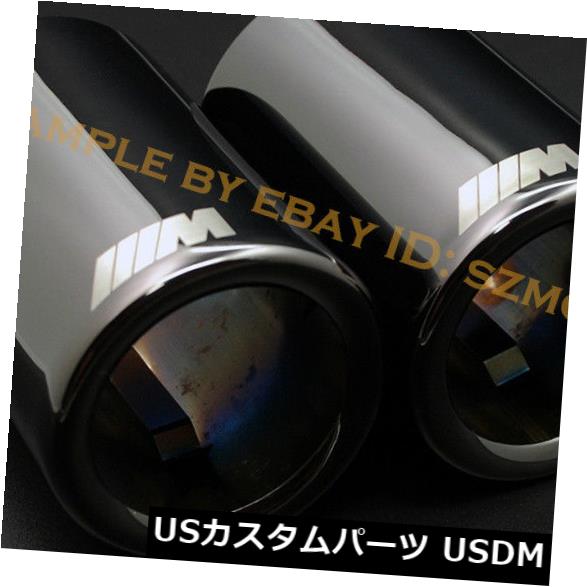 マフラーカッター ハイエンドチタンブラックコーティングエキゾーストパイプチップはMpower 320i 2013-2018に適合 High End Titanium Black Coating Exhaust Pipe Tip Fits Mpower 320i 2013-2018 【並行輸入品】