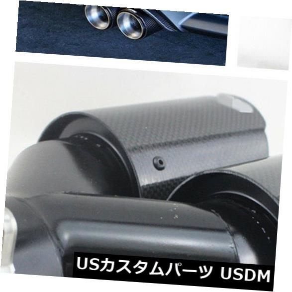 マフラーカッター 2個のカーボンファイバー+ステンレススチール製車の排気チップデュアルパイプID 2.5 `` OD 3.5 '' 2 Pcs Carbon Fiber + Stainless Steel Car Exhaust Tip Dual Pipe ID 2.5'' OD 3.5'' 【並行輸入品】