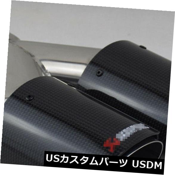 マフラーカッター 光沢のあるリアルカーボンファイバーエキゾーストパイプテールマフラーエンドチップ2.5 '' In-3.5 '' out Glossy Real Carbon Fiber Exhaust Pipe Tail Muffler End Tip 2.5'' In-3.5'' out 【並行輸入品】