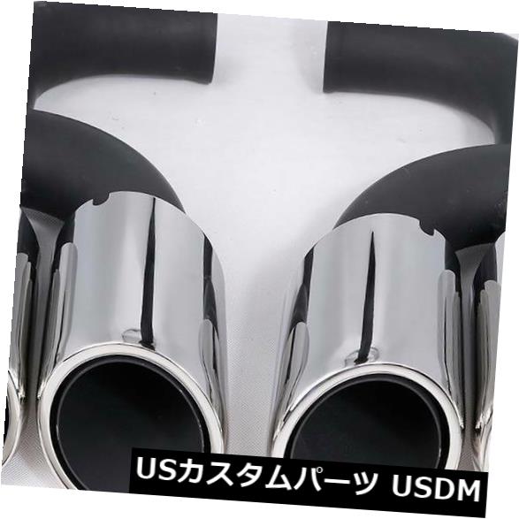 マフラーカッター ポルシェカイエンV6のYTRシルバーステンレス鋼排気テールチップエンド長いパイプ YTR Silver Stainless Steel Exhaust Tail Tip End Long Pipe For Porsche Cayenne V6 【並行輸入品】