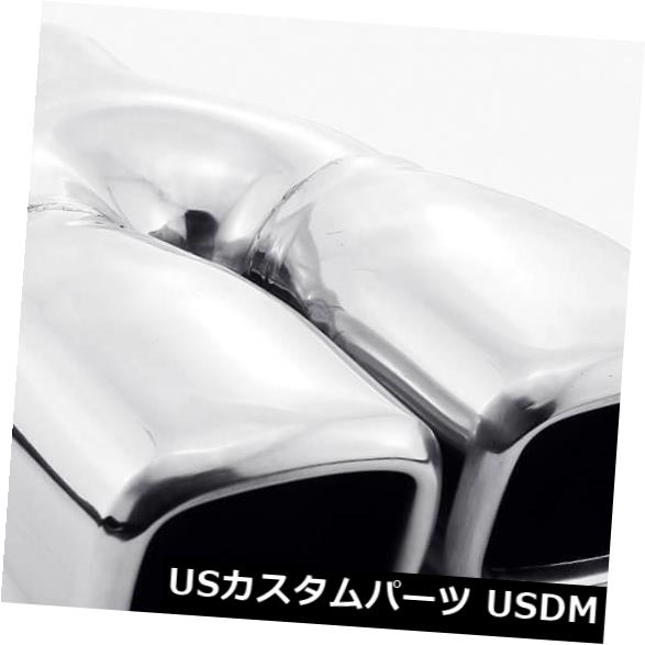 マフラーカッター ツインスクエア長方形エキゾーストチップスラントカット2.25 \