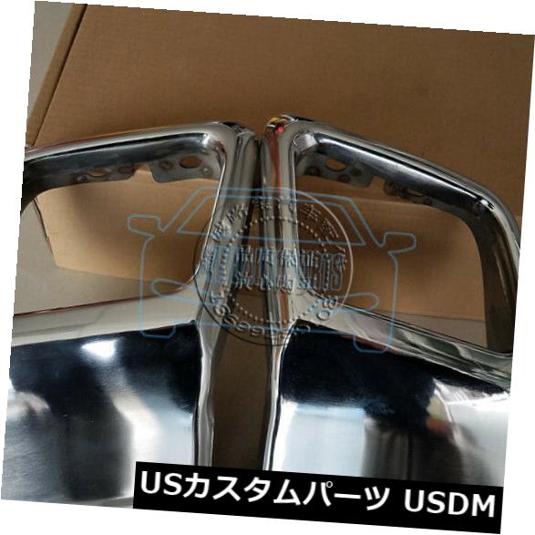 マフラーカッター 2012-2018レンジローバーEvoqueに適合した2x車後部バンパー排気チップパイプシルバー 2x Car Rear Bumper Exhaust Tip Pipes Silver Fit For 2012-2018 Range Rover Evoque 【並行輸入品】