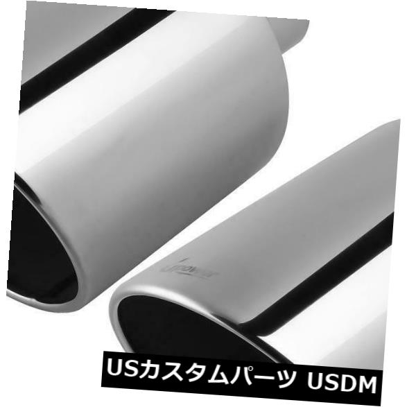 マフラーカッター アングルカットされたロールエッジ上の2xポリッシュドステンレススチールエキゾーストチップボルト 2x Polished Stainless Steel Exhaust Tip Bolt on Angle Cut Rolled Edge 【並行輸入品】 37,323円