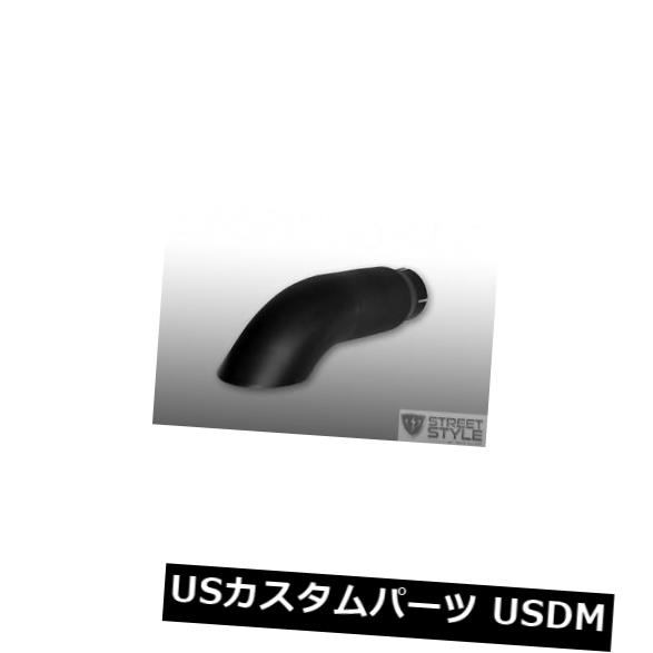 マフラーカッター ブラックパウダーコーティングターンダウンエキゾーストチップ4 \