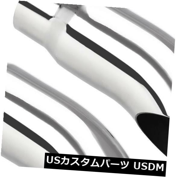 マフラーカッター 2xBolt On Silverエキゾーストチップターンダウンポリッシュドテールパイプ4 \