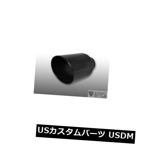 マフラーカッター ブラックパウダーコーティングされた溶接式テールパイプ排気チップ5 \
