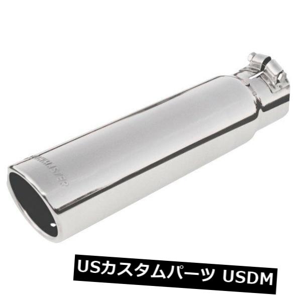 マフラーカッター エキゾーストチップステンレスラウンドロールエッジアングルカットクランプオンポリッシュド Exhaust Tip Stainless Steel Round Rolled Edge Angle Cut Clamp-On Polished 【並行輸入品】