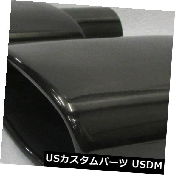 マフラーカッター ブラッククローム2.25？ ID x 6.0 x 2.9？ OD x 9？ Lオーバルラウンドエキゾーストヒント-2個セット BLACK CHROME 2.25” ID x 6.0 x 2.9” OD x 9” L OVAL ROUND EXHAUST TIPS - SET OF 2 【並行輸入品】