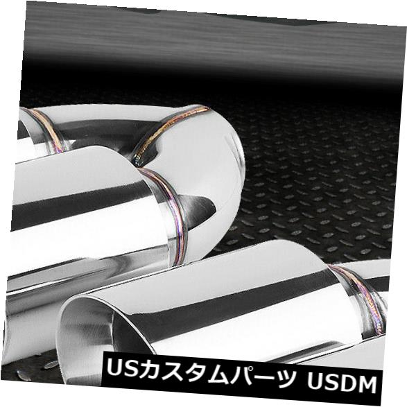 マフラーカッター 2PCSステンレススチールデュアルエキゾーストマフラーチップスユニバーサルフィット2.5 \