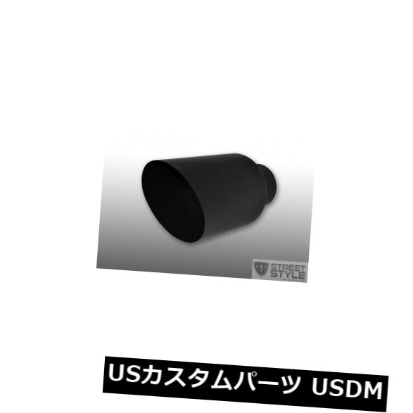マフラーカッター ブラックパウダーコーティングテールパイプエキゾーストチップ5 \