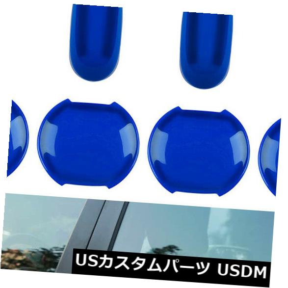 ドア部分カバー 青いドアハンドルカバースマートエントリーボタン穴ジープレネゲード用カップボウルトリム＃ Blue Door Handle Cover Smart Entry Button Hole Cup Bowl Trim For Jeep Renegade # 【並行輸入品】