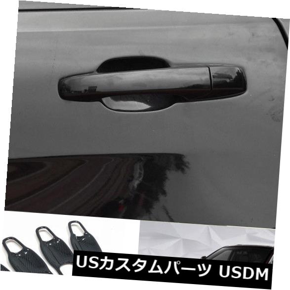 ドア部分カバー ジープグランドチェロキーWK2 2014-2018のカーボン車のドアハンドルボウルカバー8個 Carbon Car Door Handle Bowls Cover 8pcs for Jeep Grand Cherokee WK2 2014-2018 【並行輸入品】