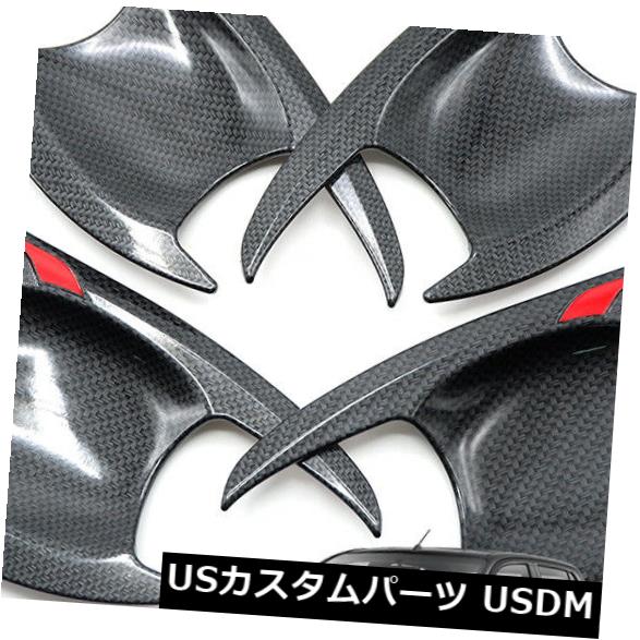 ドア部分カバー トヨタハイラックスRevo Fortuner 15 18用カーボンブラックドアハンドルボウルインサートカバー Carbon Black Door Handle Bowl Insert Cover For Toyota Hilux Revo Fortuner 15 18 【並行輸入品】