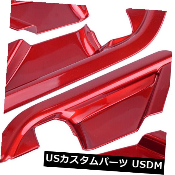 ドア部分カバー トヨタカムリ18-19のための4pcs / Setの赤い内部ドアハンドルボウルカバートリムの装飾 4pcs/Set Red Interior Door Handle Bowl Cover Trim Decor For Toyota Camry 18-19 【並行輸入品】