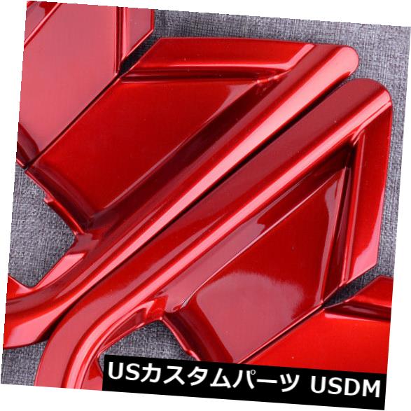 ドア部分カバー 18-19トヨタカムリのために合うドアハンドルボウルカバートリムの装飾の中の4pcs赤い車 4pcs Red Car Inside Door Handle Bowl Cover Trim Decor Fit For 18-19 Toyota Camry 【並行輸入品】