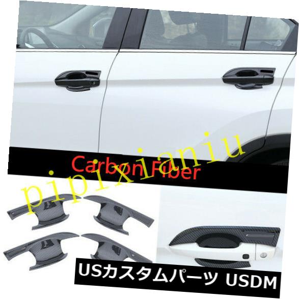 ドア部分カバー 三菱エクリプスクロス2018-2020の黒の外側ドアハンドルボウルカップカバー Black Outside Door Handle Bowl Cup Cover For Mitsubishi Eclipse Cross 2018-2020 【並行輸入品】