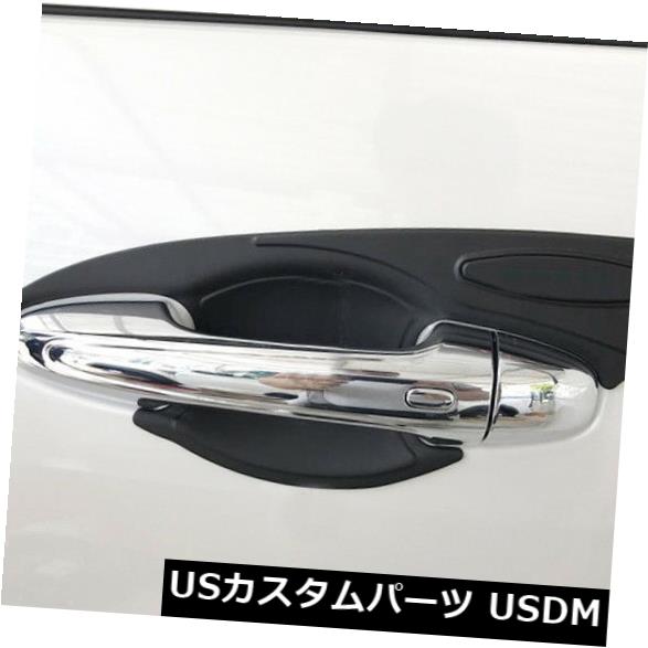 ドア部分カバー トヨタハイラックス/ハイラックスレボ16-19のための黒いサイドドアのハンドルボールカバートリム4pcs Black Side Door Handle Bowl Cover Trim 4pcs For Toyota Hilux / Hilux Revo 16-19 【並行輸入品】