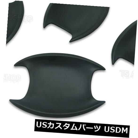 ドア部分カバー 2017ドアハンドルボウルインサートカバーマットブラックトリムはトヨタイノバクリスタに適合 2017 Door Handle Bowl Insert Cover Matte Black Trim Fits Toyota Innova Crysta 【並行輸入品】