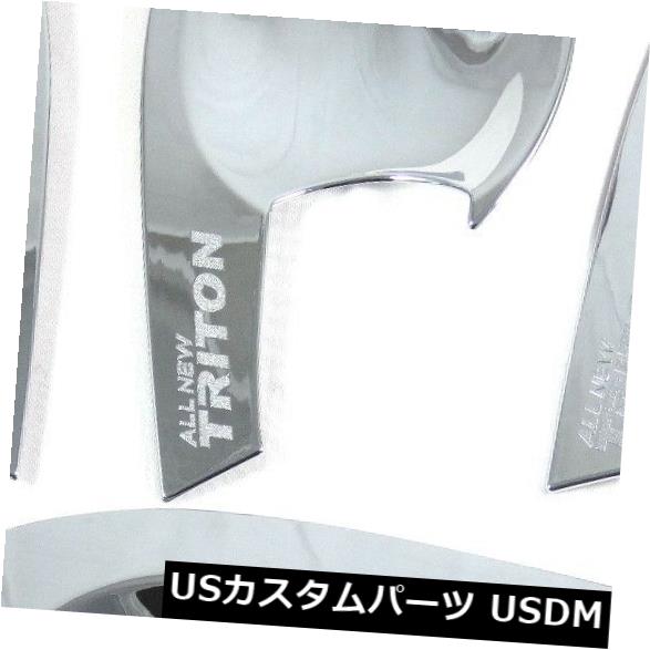 ドア部分カバー 三菱トライトン4ドア2015トラック用クローム4DRハンドルボウルインサートカバートリム CHROME 4DR HANDLE BOWL INSERT COVER TRIM FOR MITSUBISHI TRITON 4 DOOR 2015 TRUCK 【並行輸入品】
