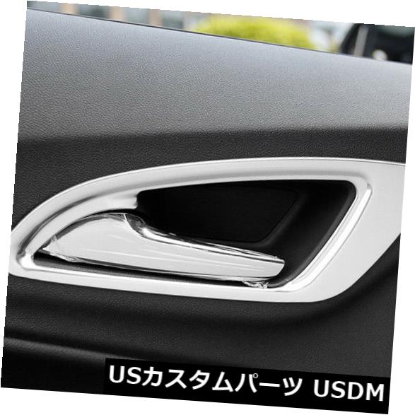 ドア部分カバー シボレーEquinox 2018スチールドアハンドルカバーハンドルボウルキャップカバートリム For Chevrolet Equinox 2018 Steel Door Handle Cover Handle Bowl Cap Cover Trim 【並行輸入品】