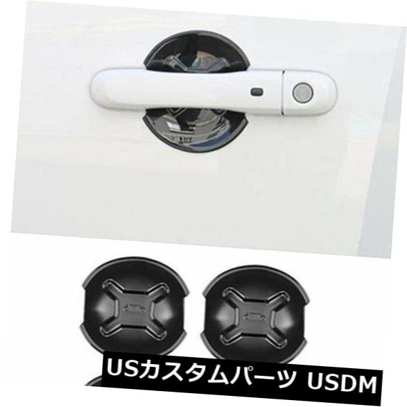 ドア部分カバー 4 *ブラックABS外部車のドアハンドルジープレネゲード2015-2018のボウルカバートリム 4*Black ABS Exterior Car Door Handle Bowl Cover Trim For Jeep Renegade 2015-2018 【並行輸入品】