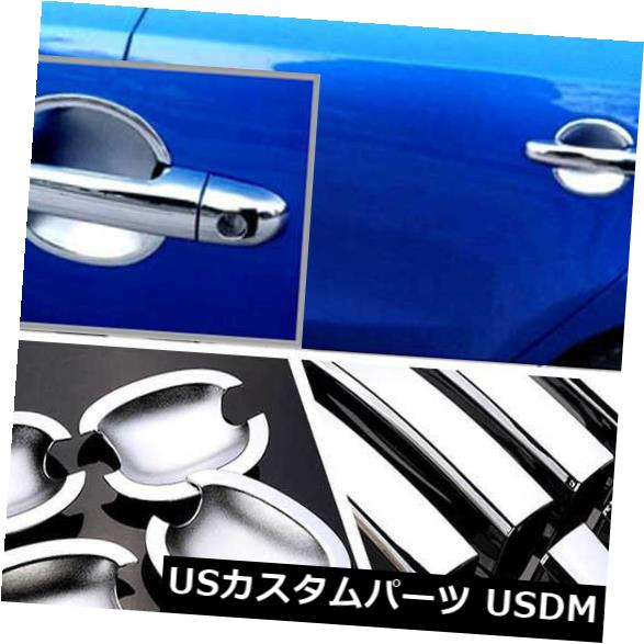 ドア部分カバー ヒュンダイI30＃HC033のクロームドアハンドルボウルカバーカップオーバーレイトリム Chrome Door Handle Bowl Cover Cup Overlay Trim For Hyundai I30 #HC033 【並行輸入品】
