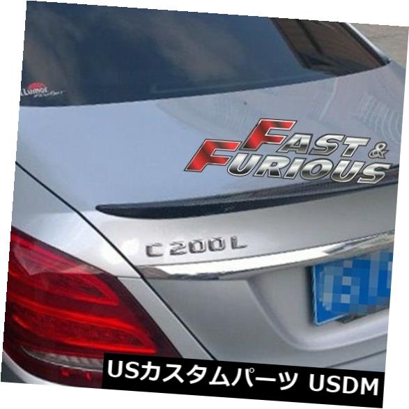 エアロ 2015- 2019年カーボンファイバーW205 Cクラスセダン4Dリアウィングトランクスポイラーに適合 Fit for 2015-2019 CARBON FIBER W205 C-CLASS Sedan 4D REAR WING TRUNK SPOILER 【並行輸入品】