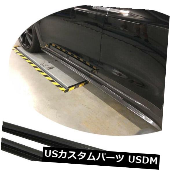 カーボン素材 Tesla Model X 4Door 2016-2018用のカーボンファイバーサイドスカートエクステンションリップフィット Carbon Fiber Side Skirt Extension Lip Fit for Tesla Model X 4Door 2016-2018 【並行輸入品】|カスタムパーツ WORLD倉庫