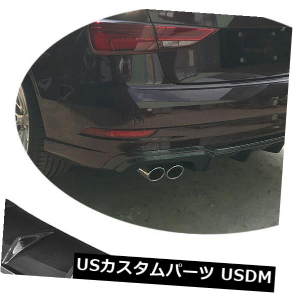 カーボン素材 アウディA3 SラインS3セダン2017-2018の炭素繊維リアバンパーディフューザースポイラー Carbon Fiber Rear Bumper Diffuser Spoiler For Audi A3 Sline S3 Sedan 2017-2018 【並行輸入品】|カスタムパーツ WORLD倉庫