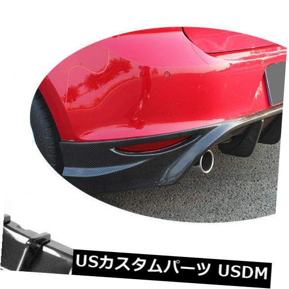 カーボン素材 VW GOLF VII 7 MK7 GTI 2014-2016用カーボンファイバーリアバンパーディフューザーリップフィット Carbon Fiber Rear Bumper Diffuser Lip Fit for VW GOLF VII 7 MK7 GTI 2014-2016 【並行輸入品】