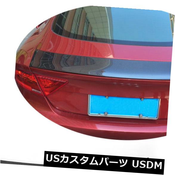カーボン素材 Audi A7 S7 RS7 Sline 2012-2015用カーボンファイバーリアトランクスポイラーリップウイング Carbon Fiber Rear Trunk Lid Spoiler Lip Wing For Audi A7 S7 RS7 Sline 2012-2015 【並行輸入品】