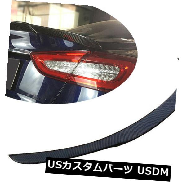 カーボン素材 マセラティクアトロポルテ13-19リアトランクスポイラーリッドボディキットウィングカーボンファイバー用 For Maserati Quattroporte 13-19 Rear Trunk Spoiler Lid Bodykit Wing Carbon Fiber 【並行輸入品】