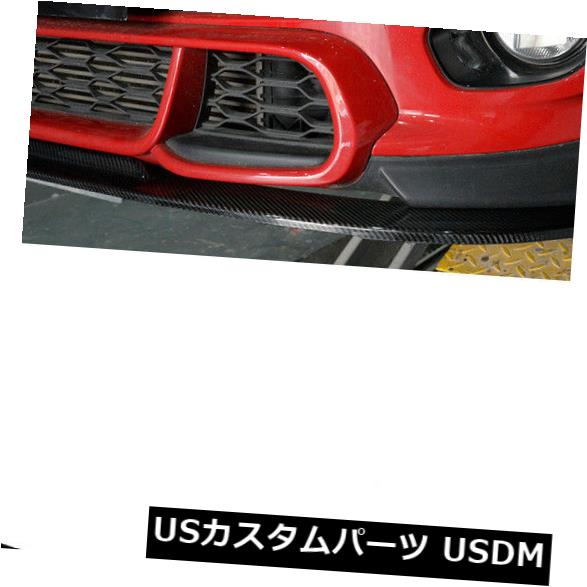 カーボン素材 ミニJCWチャレンジ14-18フロントバンパーリップスポイラースプリッターカーボンファイバーに適合 Fits Mini JCW Challenge 14-18 Front Bumper Lip Spoiler Splitters Carbon Fiber 【並行輸入品】|カスタムパーツ WORLD倉庫