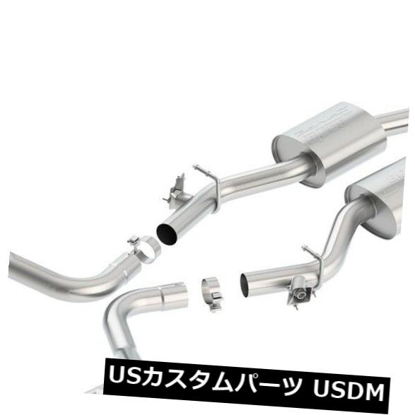 輸入マフラー Borla 140715 Sタイプキャットバックエキゾーストシステムは16-19チャレンジャーに適合 Borla 140715 S-Type Cat-Back Exhaust System Fits 16-19 Challenger 【並行輸入品】