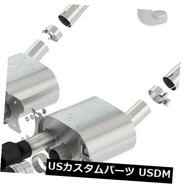 輸入マフラー Borla 11903CB ATAKアクスルバック排気システムは15-19コルベットに適合 Borla 11903CB ATAK Axle-Back Exhaust System Fits 15-19 Corvette 【並行輸入品】