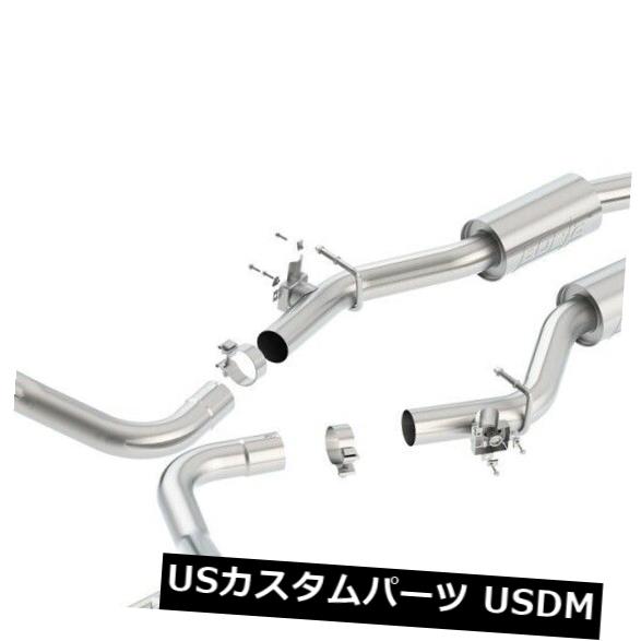 輸入マフラー Borla 140676ツーリングキャットバックシステムは15-16チャレンジャーに適合 Borla 140676 Touring Cat-Back System Fits 15-16 Challenger 【並行輸入品】