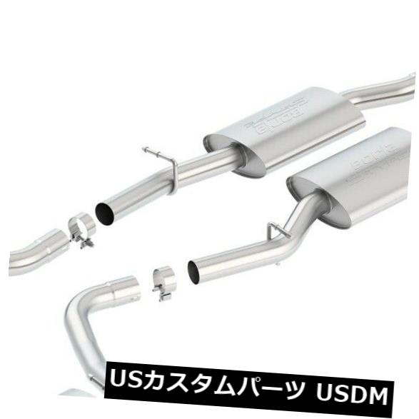 輸入マフラー Borla 140636 Sタイプキャットバックエキゾーストシステムは15-19 300の充電器に適合 Borla 140636 S-Type Cat-Back Exhaust System Fits 15-19 300 Charger 【並行輸入品】