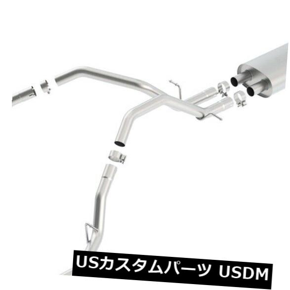 輸入マフラー Borla 140437 SタイプCat-BackエキゾーストシステムはSierra 1500 Silverado 1500に適合 Borla 140437 S-Type Cat-Back Exhaust System Fits Sierra 1500 Silverado 1500 【並行輸入品】
