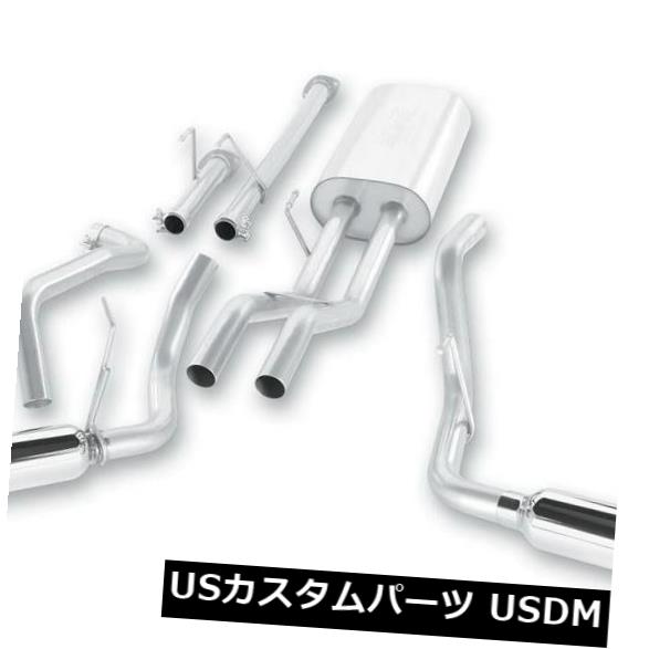 輸入マフラー BORLA 2013トヨタツンドラ5.7Lおよび4.6L用デュアルスプリットキャットバックエキゾーストシステム BORLA Dual split cat-back exhaust system for 2013 Toyota Tundra 5.7L and 4.6L 【並行輸入品】